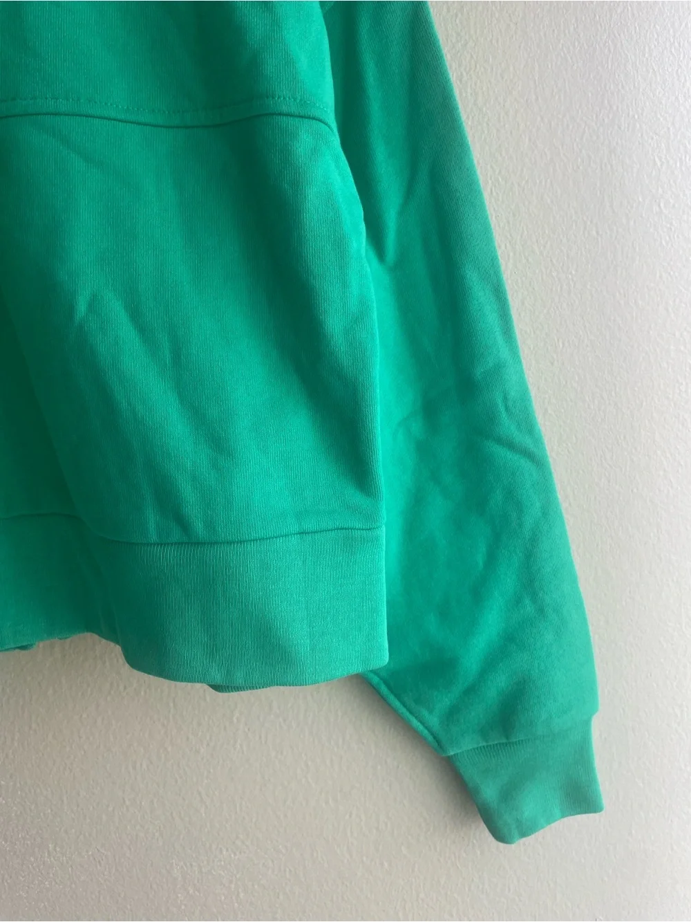 New Everlane Green Full Zip V-Neck Hooded Sweater Size XS - Picture 6 of 13